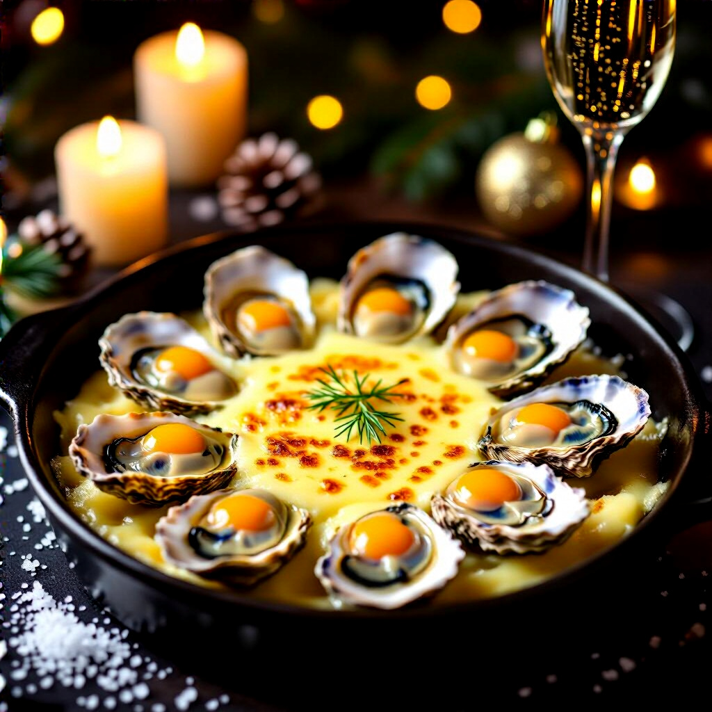 Huîtres chaudes au champagne