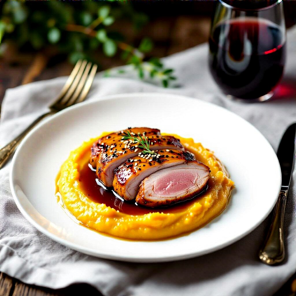 Magret de canard au miel et vinaigre balsamique